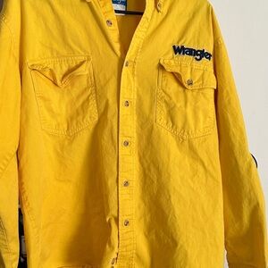 Wrangler Yellow Button-Up Shirt